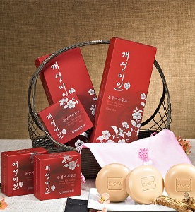 Gaeseong Ginseng Nonghyup Xà phòng hồng sâm vàng 80gx3ea